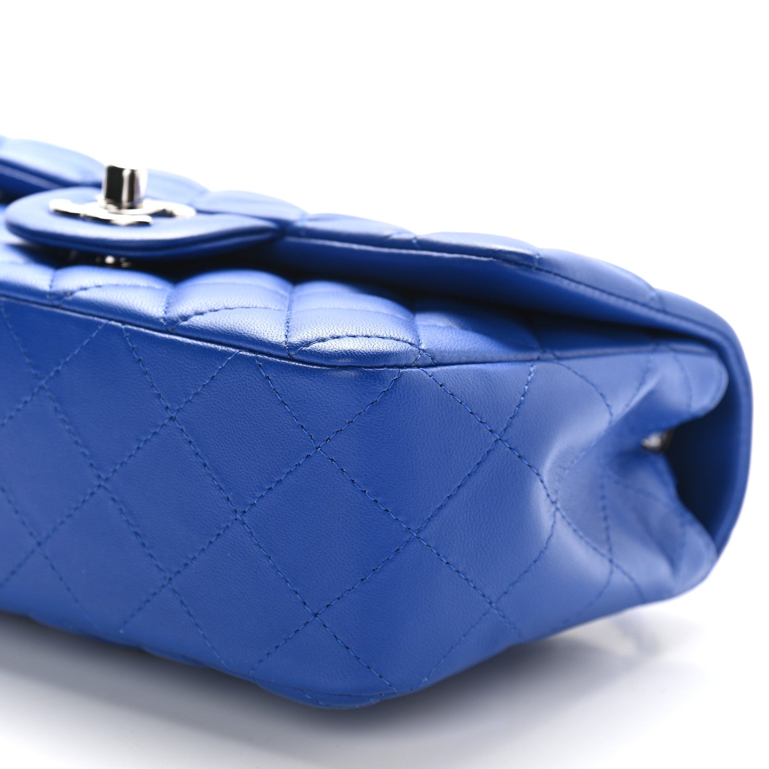 Chanel Lambskin Quilted Mini Rectangular Flap Royal Blue 8 of 8