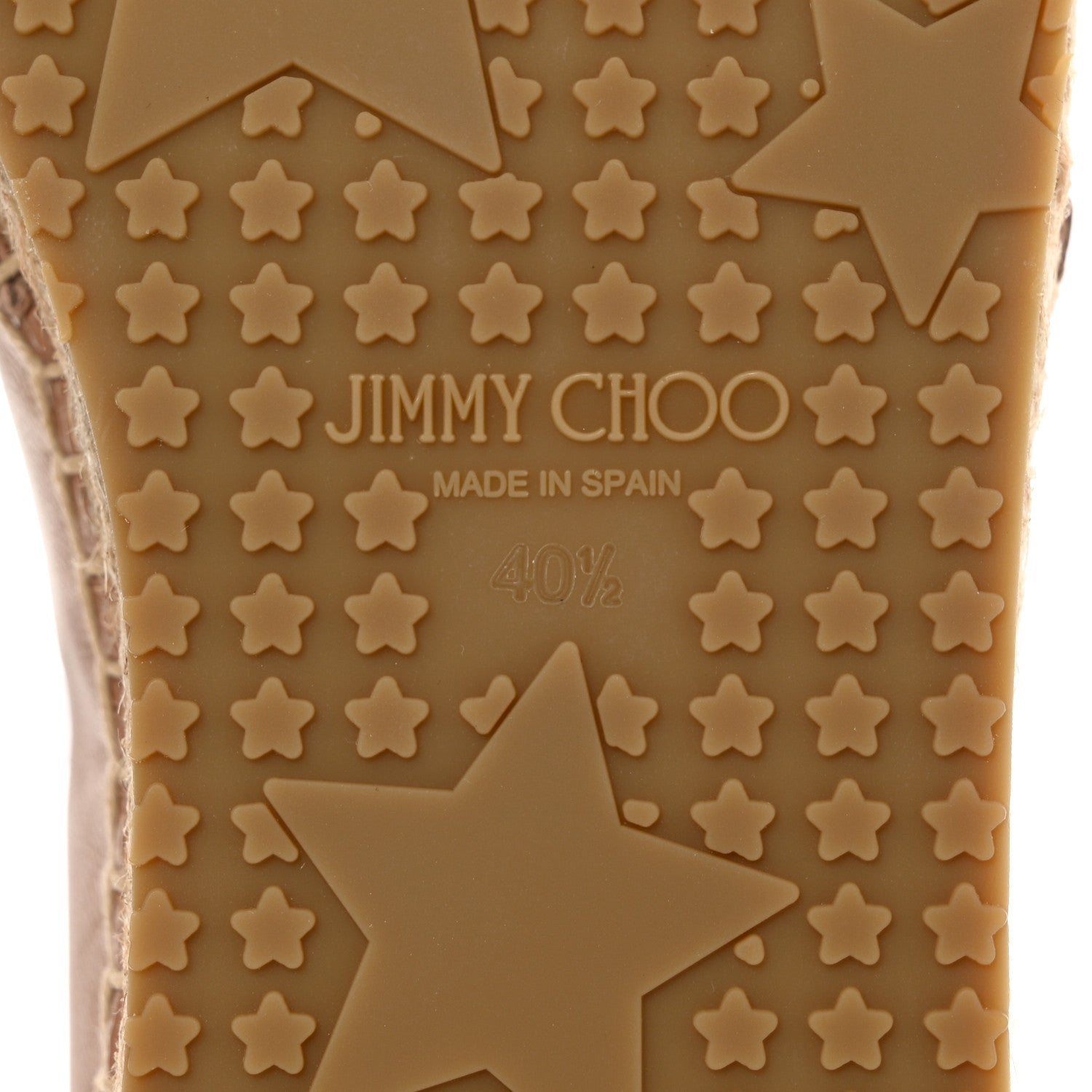 Jimmy Choo Calfskin Litchi Flat Espadrilles 40.5 Powder Pink 7 of 8