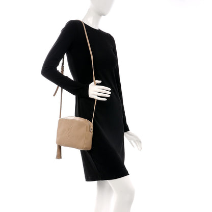 Saint Laurent Lambskin Monogram Small Lou Camera Bag Dark Beige 2 of 7