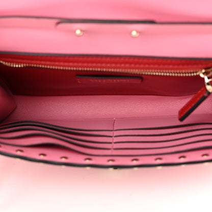 Valentino Garavani Nappa Rockstud Spike Wallet On Chain Paradise Rose 4 of 11