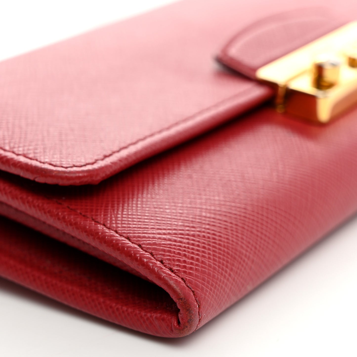 Saffiano Lock Portafogli Flap Wallet Fuoco