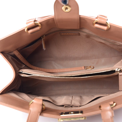 Chanel Calfskin Quilted Boy Shopping Tote Camel 5 of 9