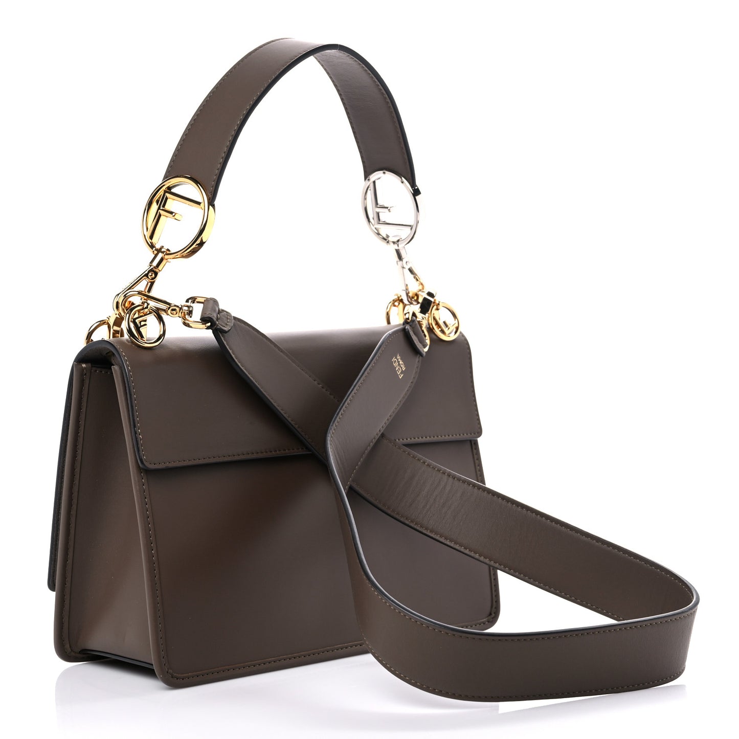 Vitello Century Opaco F is Fendi Kan I Shoulder Bag Tortora