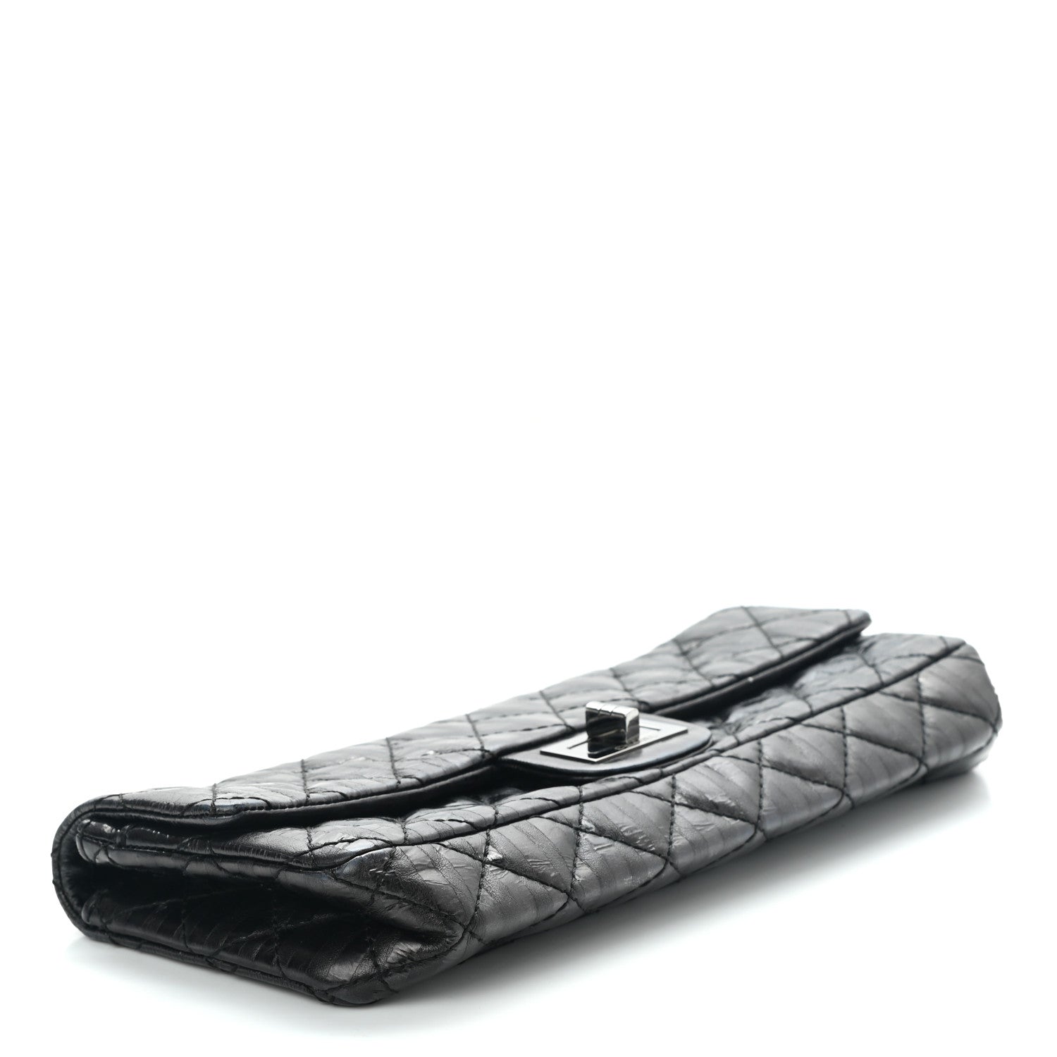Chanel Metallic Calfskin Striped 2.55 Reissue Flap Black 4 of 7