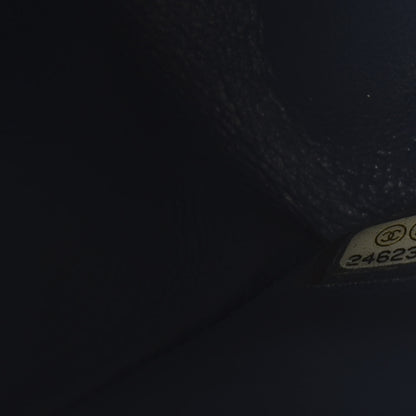 Chanel Caviar Quilted Medium Double Flap Dark Blue 9 of 11