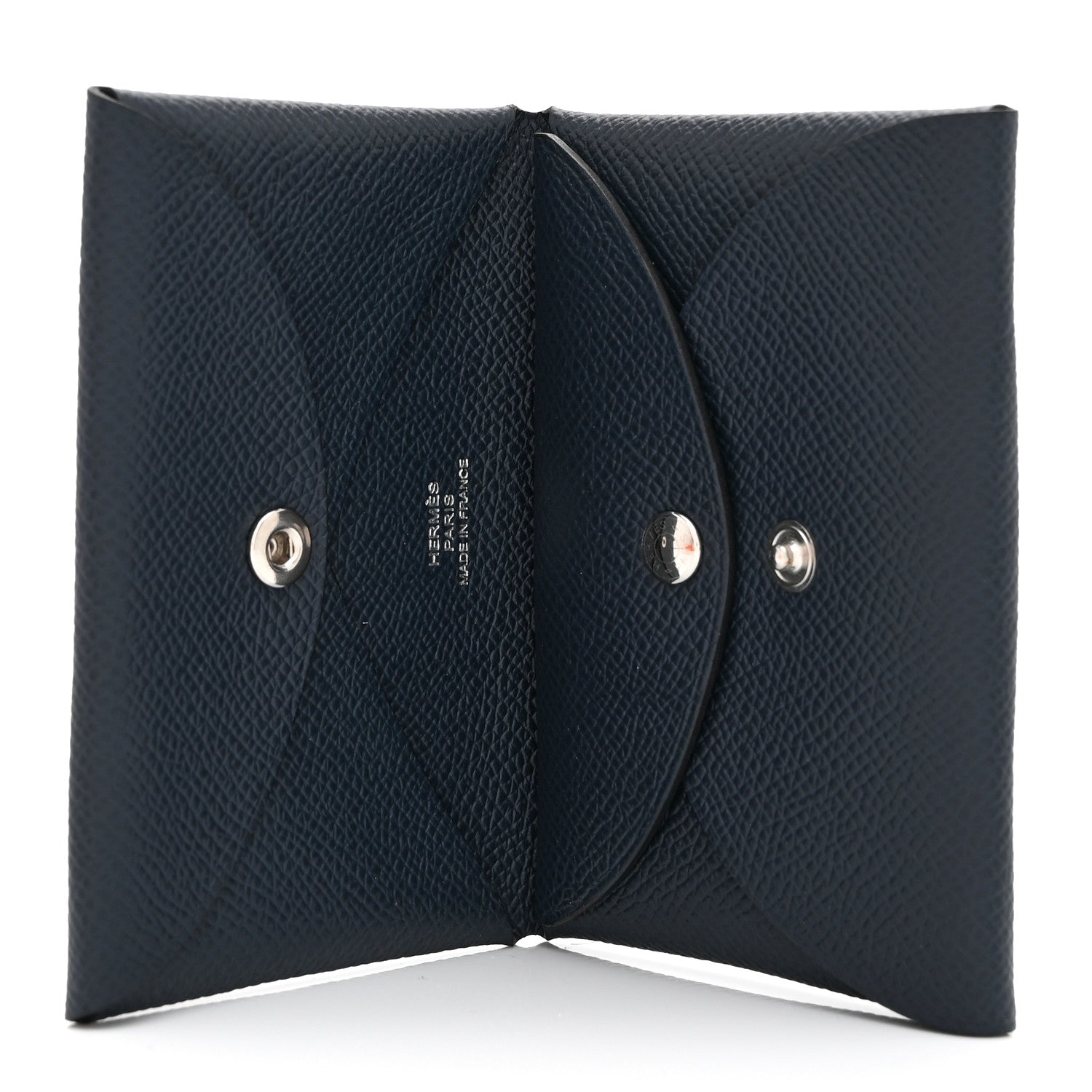 Hermes Epsom Verso Calvi Duo Card Case Bleu Indigo 5 of 8