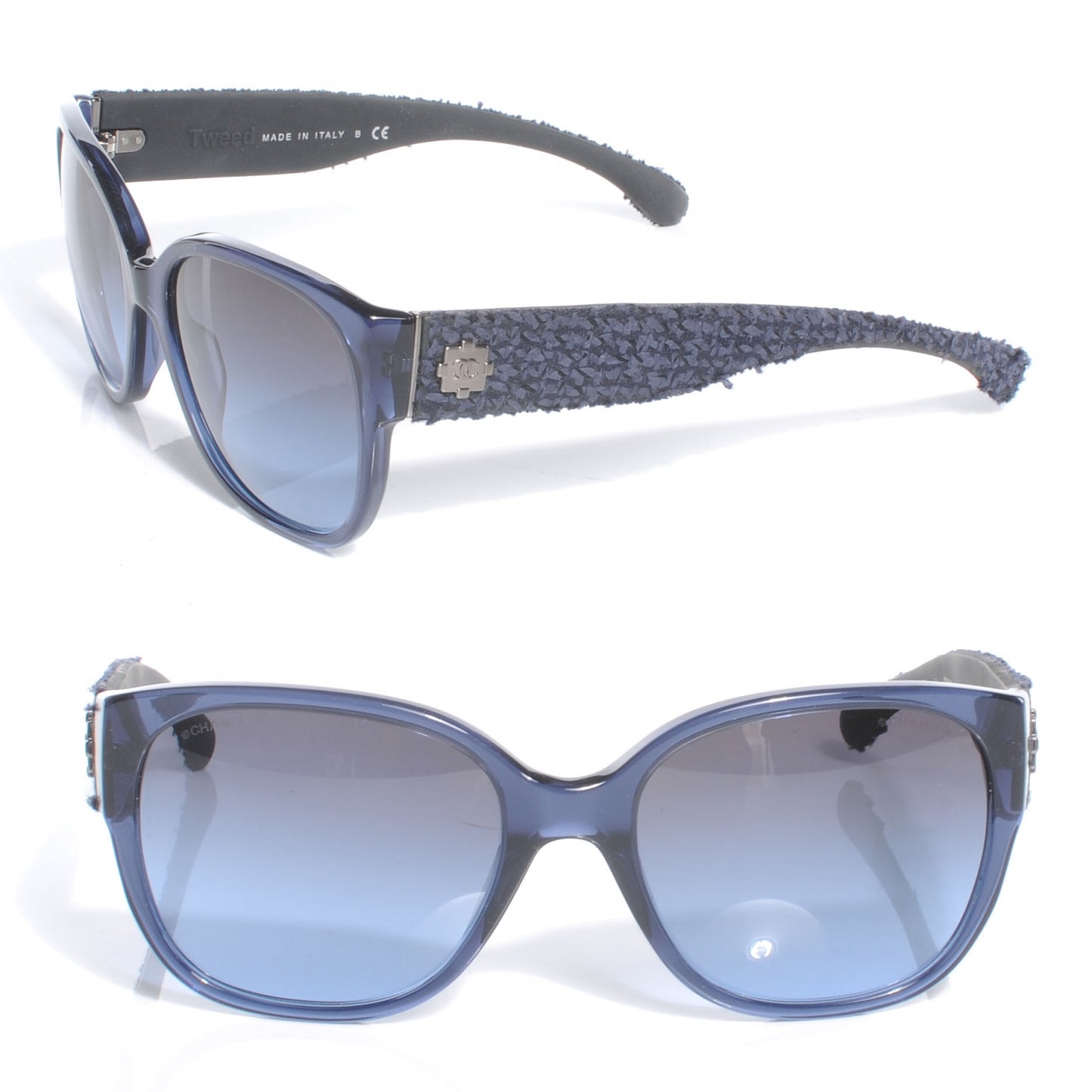 Acetate Tweed Boy Sunglasses Navy