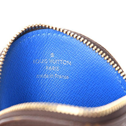 Louis Vuitton Monogram 2019 Christmas Animation Round Coin Purse Blue 5 of 6