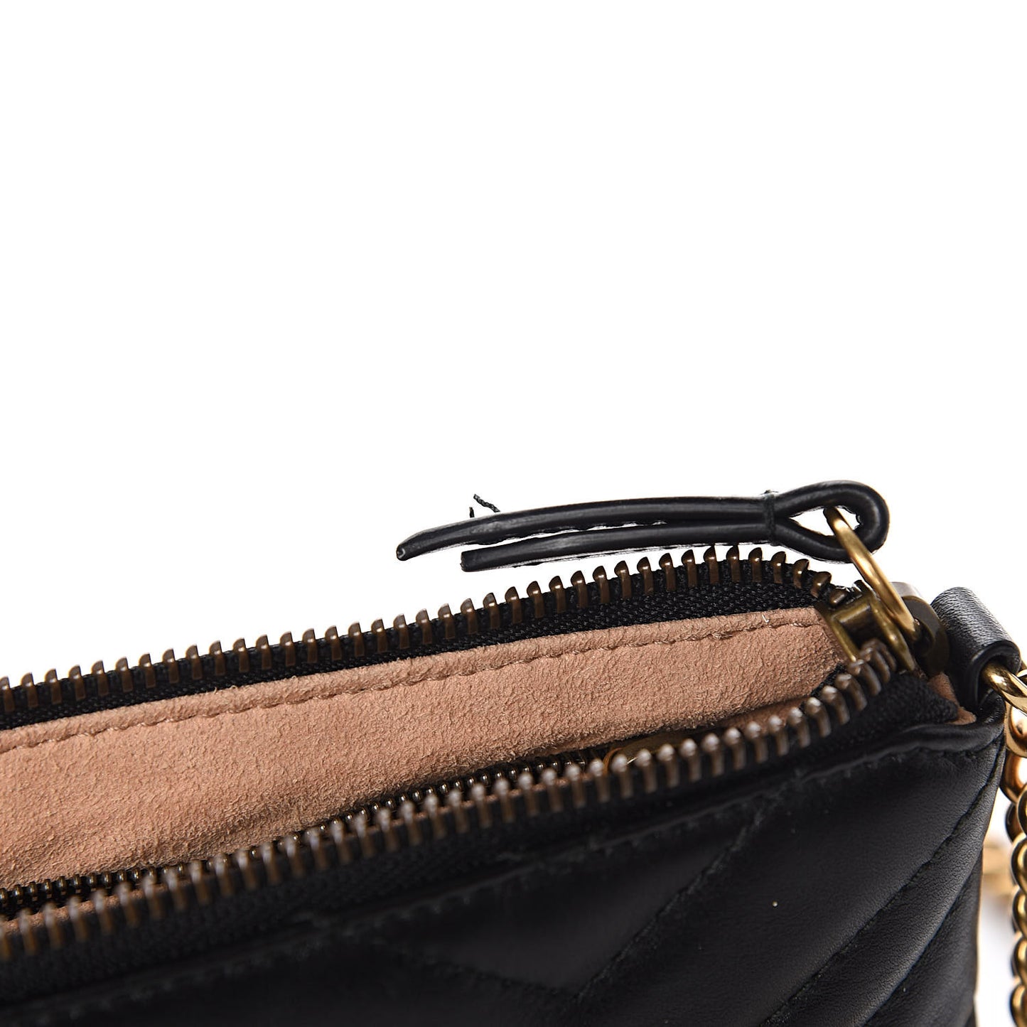 Calfskin Matelasse Mini GG Marmont Chain Bag Black