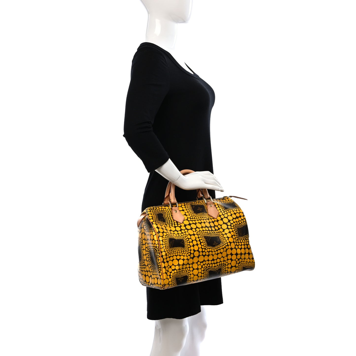 Monogram Kusama Town Speedy 30 Yellow