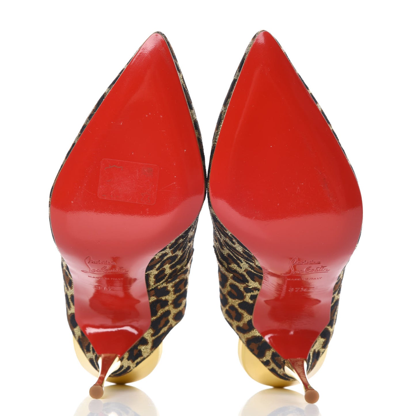 Jacquard Leopard Print Slingback 120 Pumps 37.5