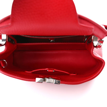 Louis Vuitton Taurillon Capucines BB Rubis 5 of 9