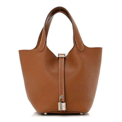 Hermes Taurillon Clemence Picotin Lock 18 PM Gold 1 of 11