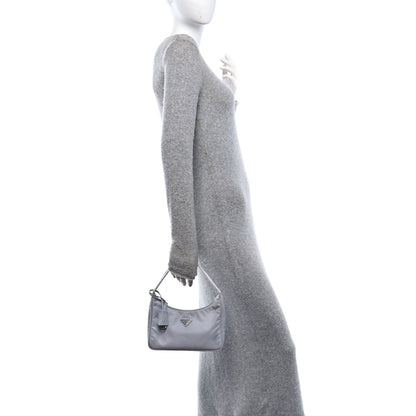 Prada Tessuto Nylon Mini Re-Edition 2000 Bag Fiordaliso 2 of 9