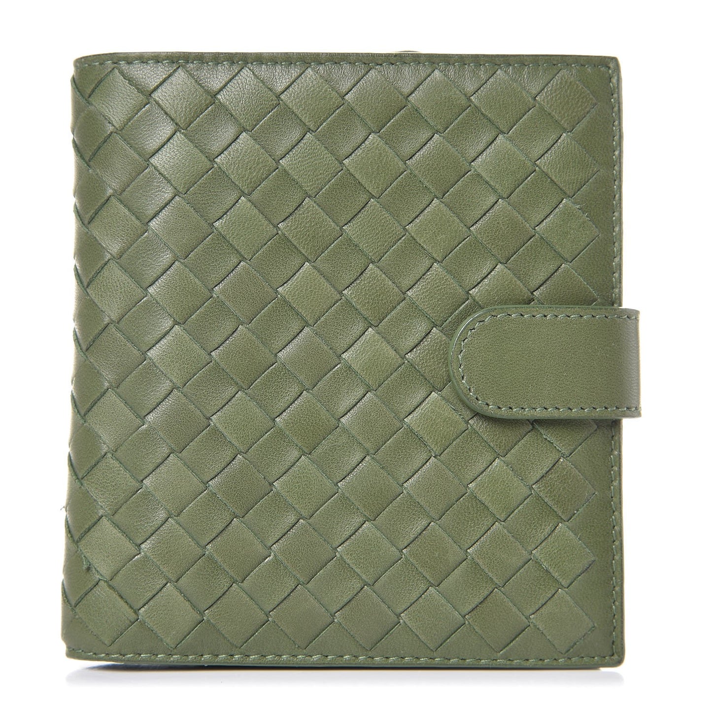 Nappa Intrecciato French Flap Wallet Foglia