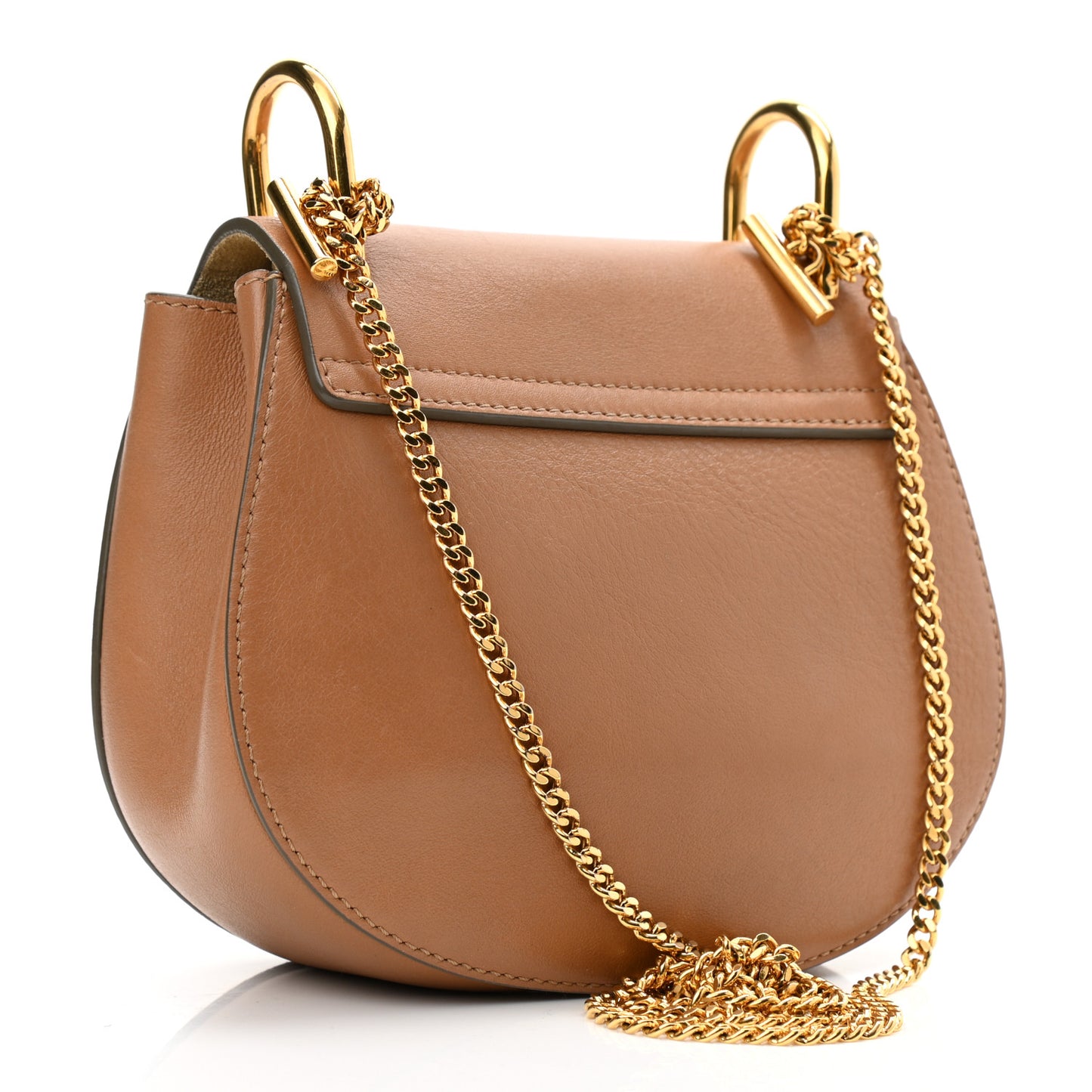 Suede Smooth Calfskin Drew Shoulder Bag Milky Coffee