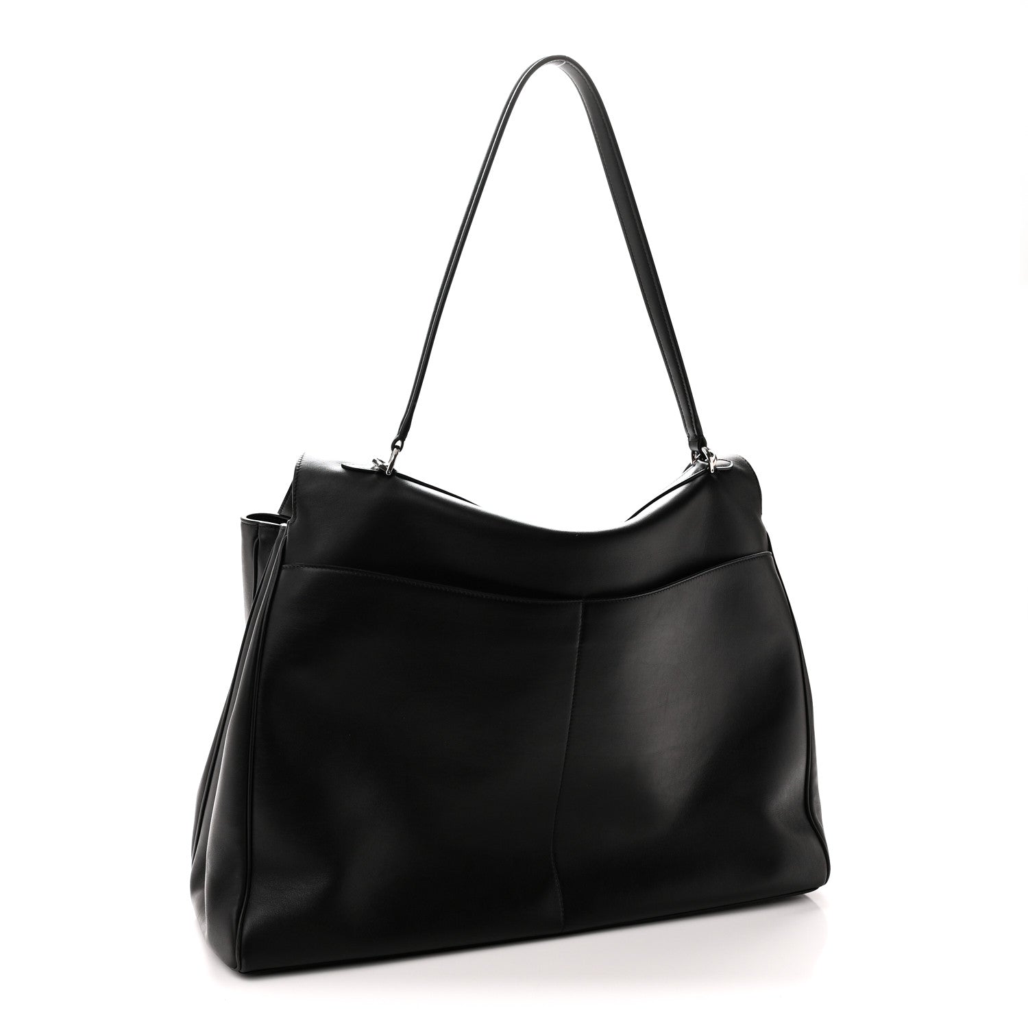 Balenciaga Smooth Calfskin Rodeo XL Top Handle Handbag Black Black 3 of 9