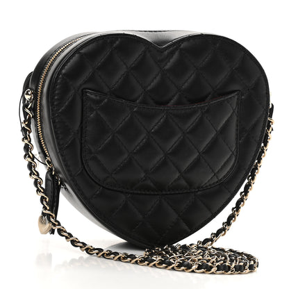 Chanel Lambskin Quilted CC In Love Heart Bag Black 3 of 11