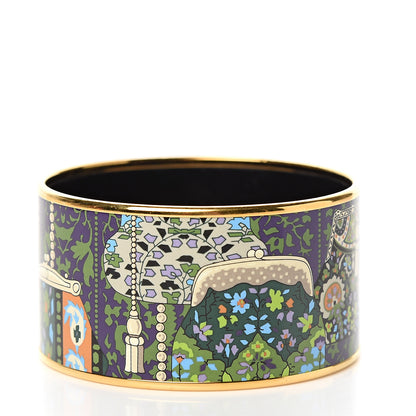 Hermes Enamel Printed Cachemire de Tamara Extra Wide Bracelet 62 2 of 5