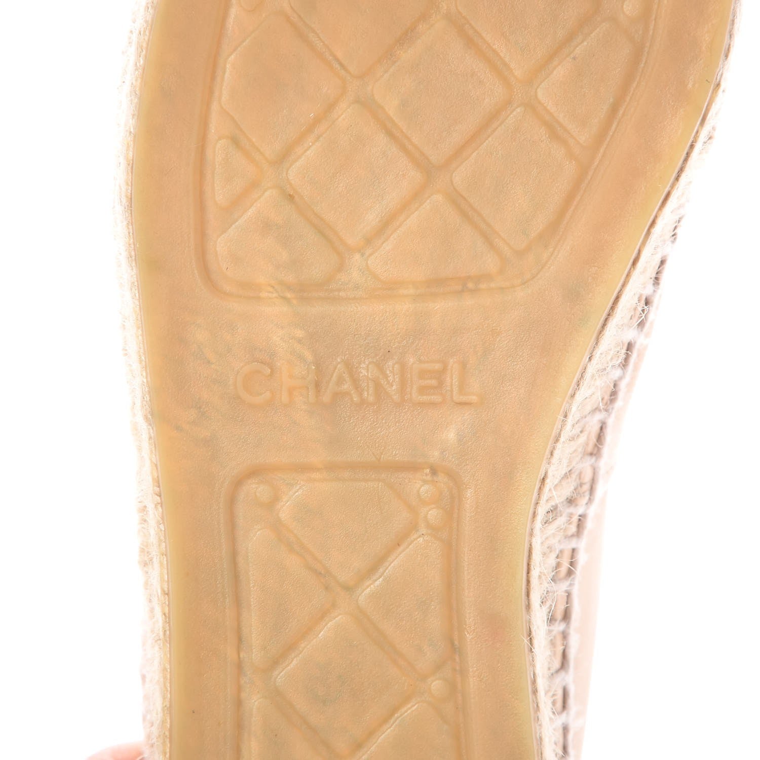 Chanel Lambskin CC Espadrilles 39 Beige Black 7 of 11