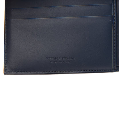 Bottega Veneta Calfskin Intrecciato Bi-Fold Wallet Dark Denim 5 of 7