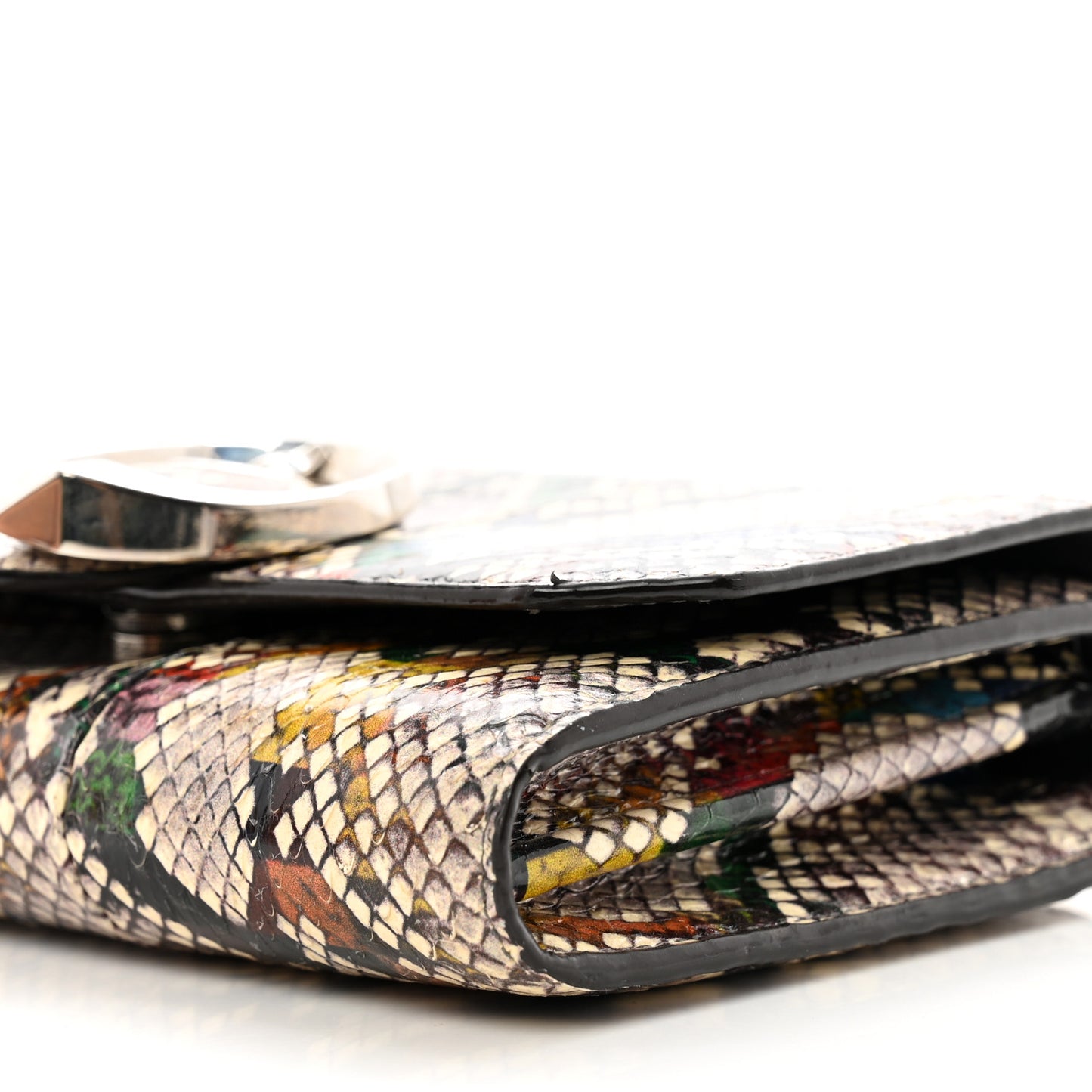 Elaphe Snakeskin Mini Madeline Wallet On Chain Multicolor