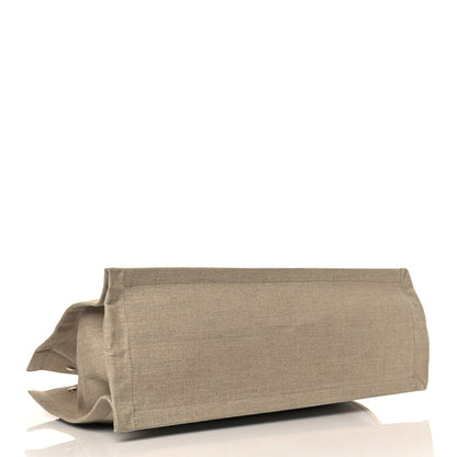 Saint Laurent Linen Calfskin Rive Gauche Tote Optic White 4 of 11