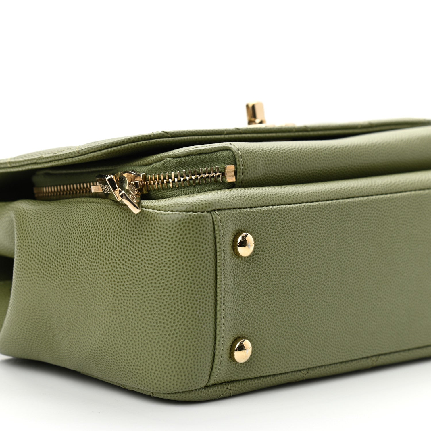 Chanel Caviar Quilted Medium Business Affinity Flap Green 8 of 9