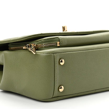 Chanel Caviar Quilted Medium Business Affinity Flap Green 8 of 9