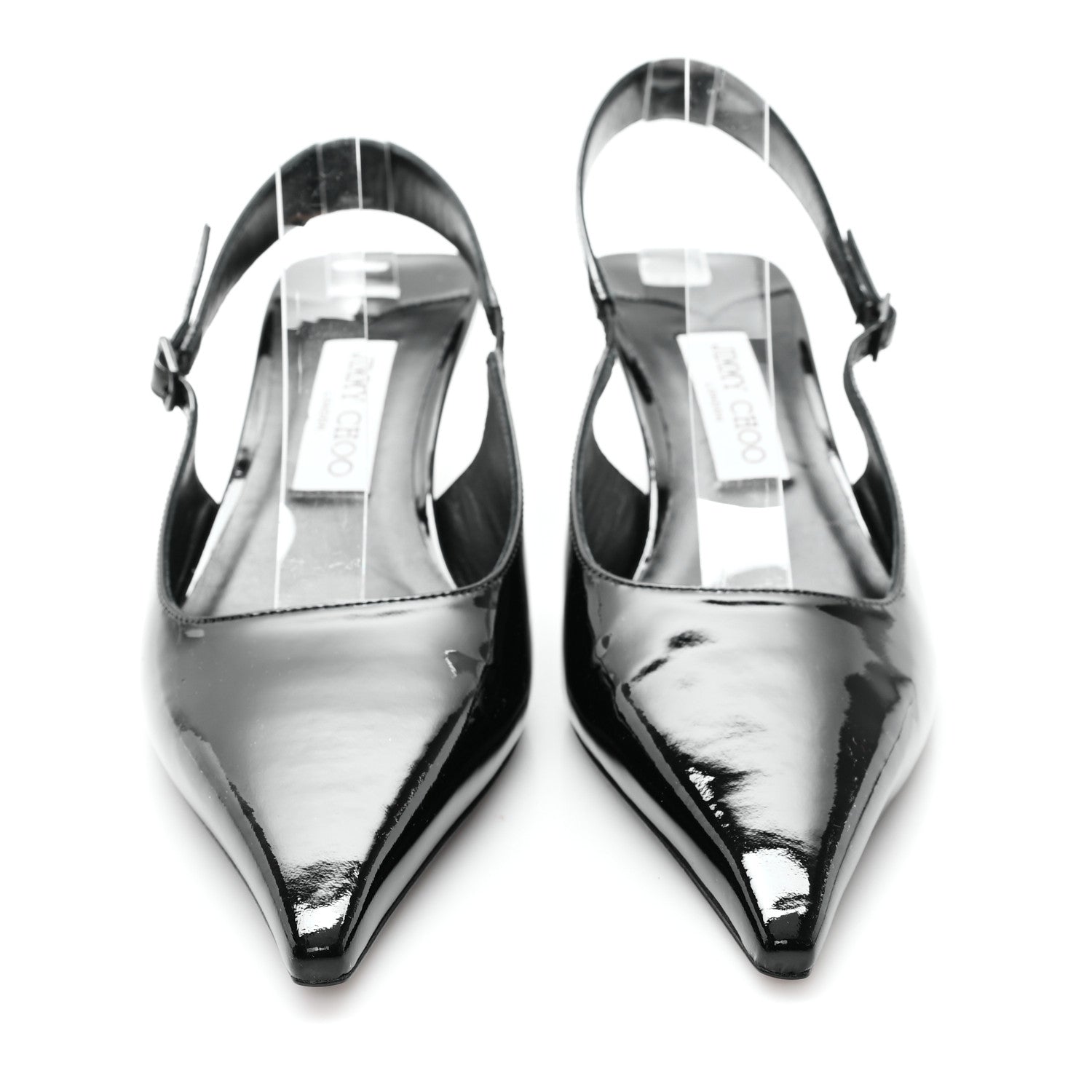Jimmy Choo Patent Amel 50 Slingback Pumps 39.5 Black 3 of 11