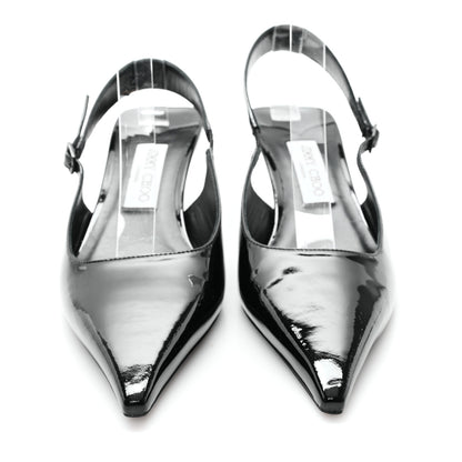 Jimmy Choo Patent Amel 50 Slingback Pumps 39.5 Black 3 of 11