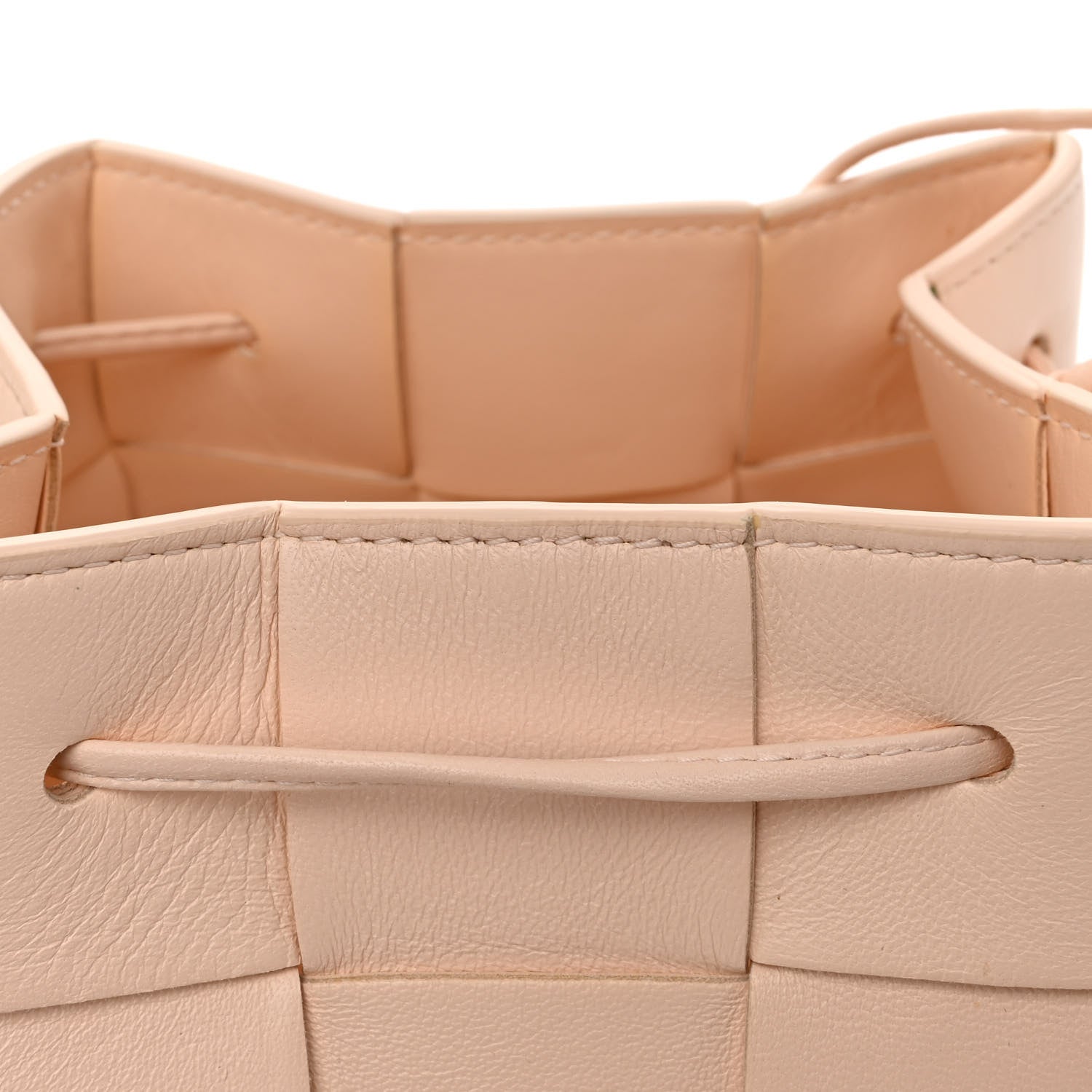 Bottega Veneta Nappa Maxi Intrecciato Cassette Bucket Bag Melon Washed 10 of 10