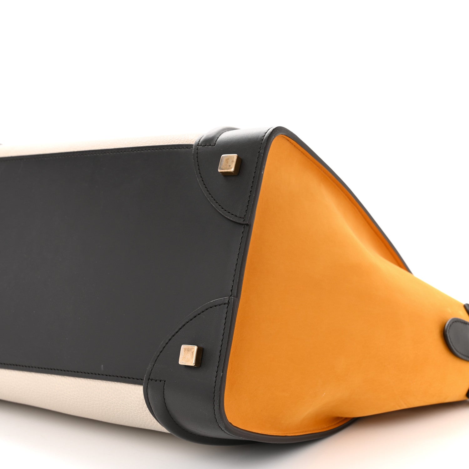 Celine Drummed Calfskin Nubuck Mini Tri-Color Luggage Chalk 10 of 13