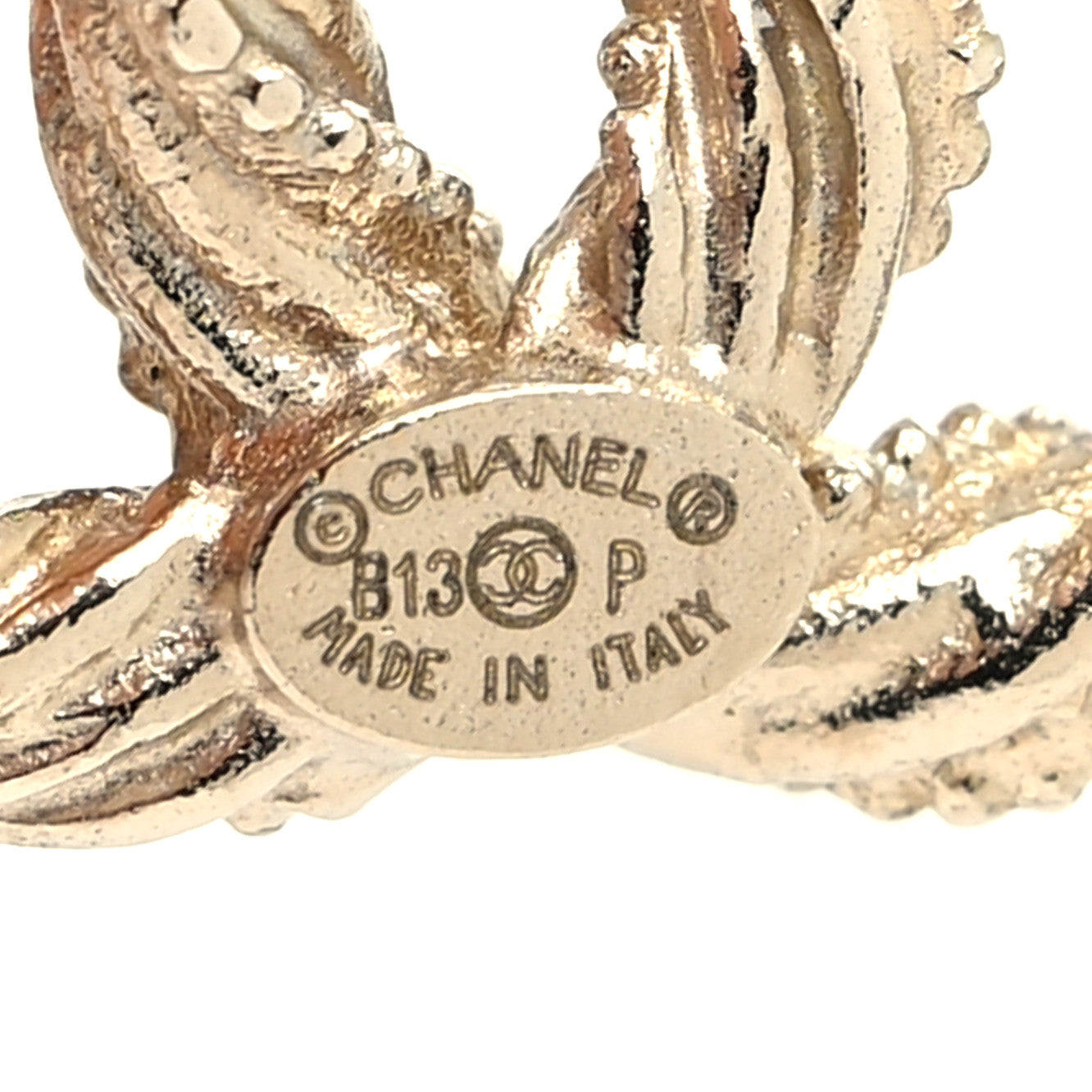 Chanel Crystal Twisted CC Drop Earrings Gold 4 of 4