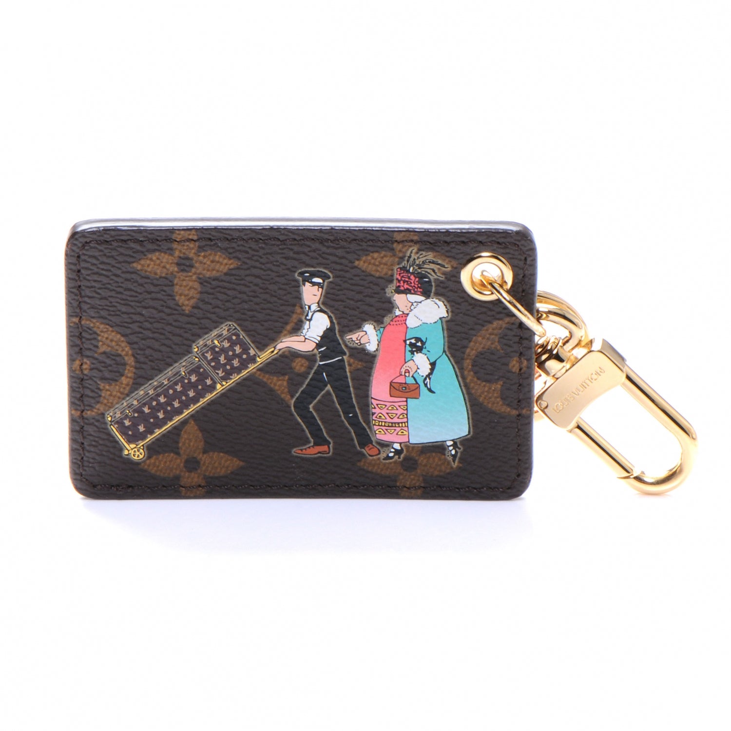 Louis Vuitton Monogram Illustre Charm Key Ring Rose 1 of 5