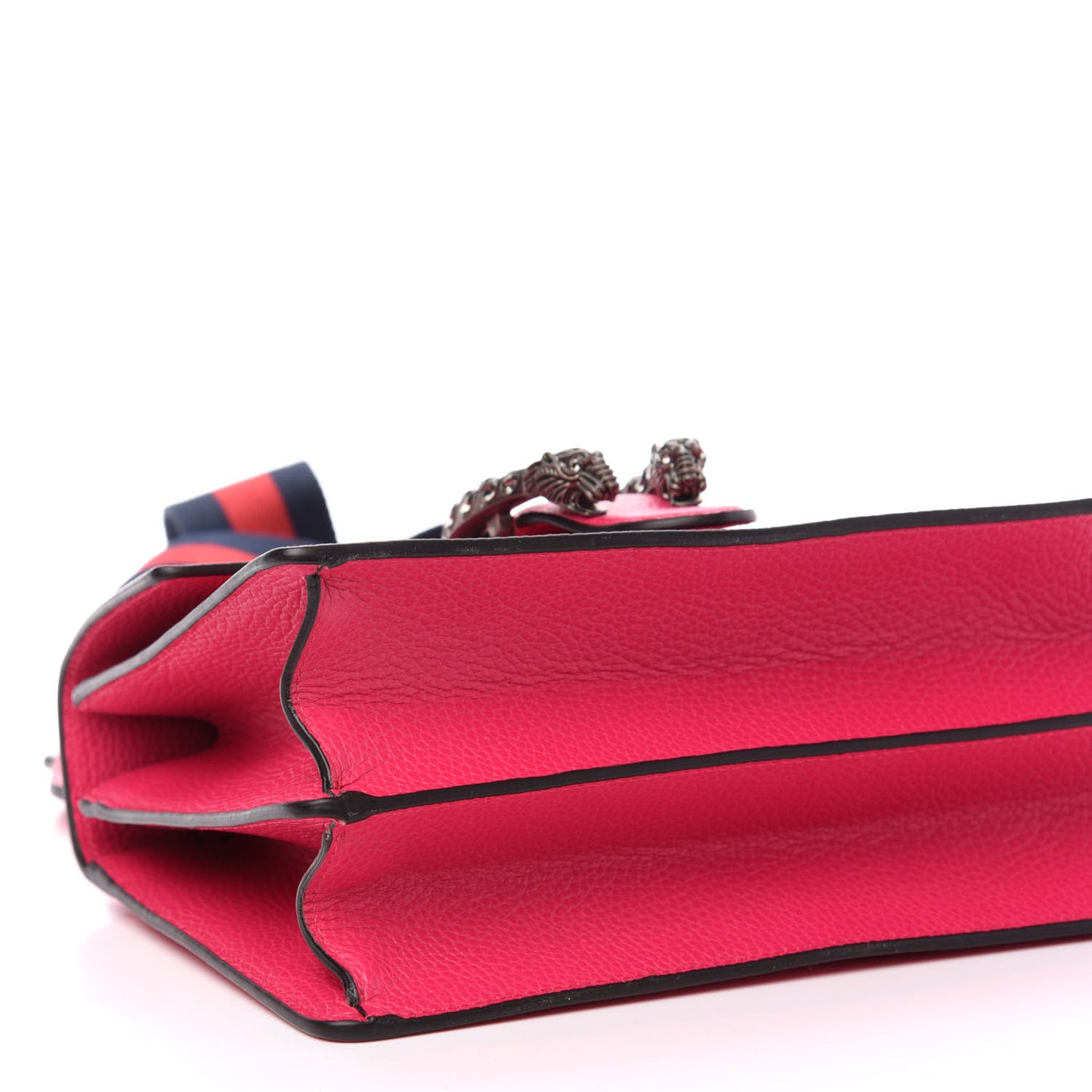 Dollar Calfskin Crystal Web Medium Dionysus Bamboo Top Handle Bag Box Pink Black Diamond