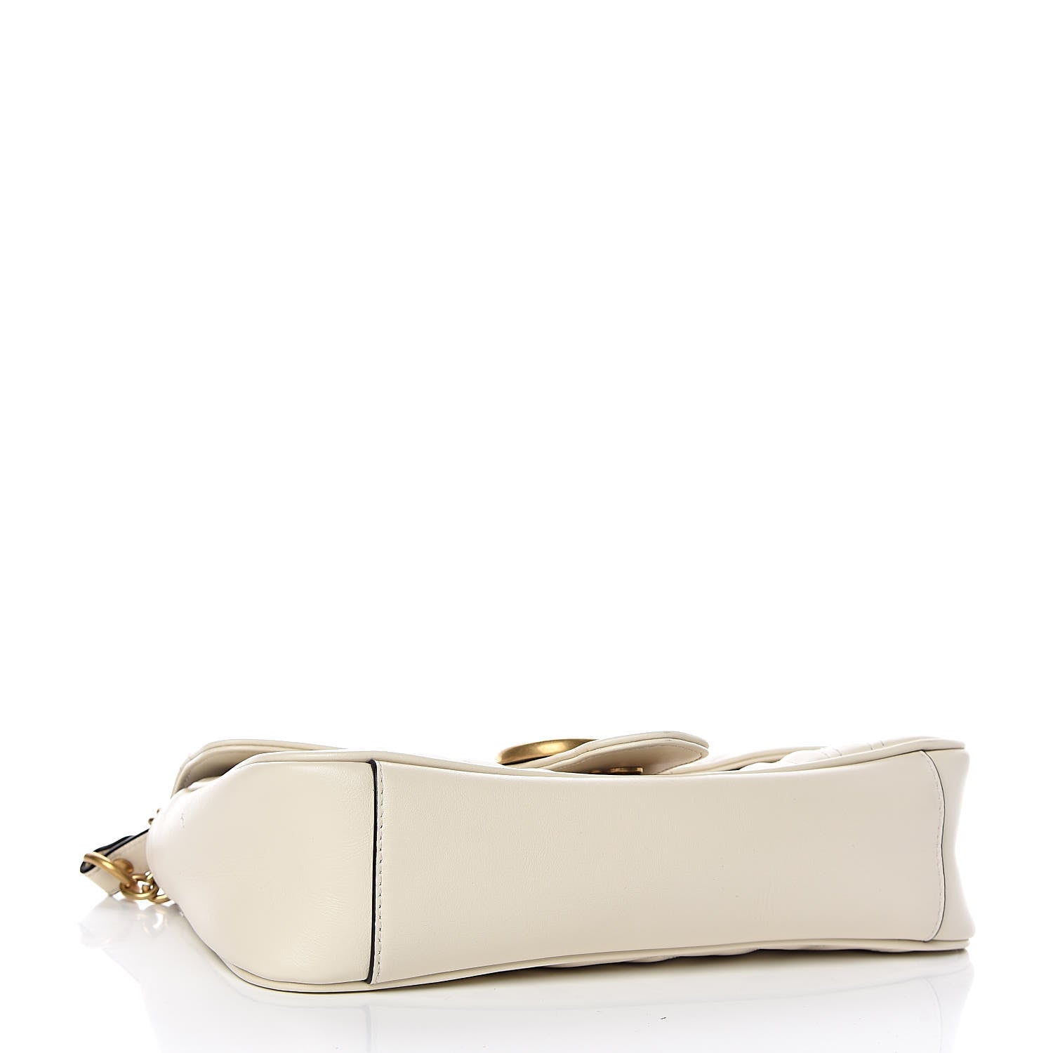 Gucci Calfskin Matelasse Small GG Marmont Shoulder Bag White 4 of 9