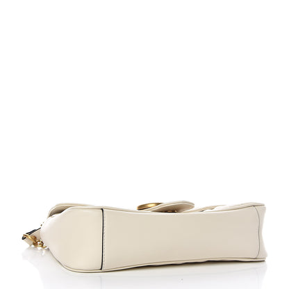 Gucci Calfskin Matelasse Small GG Marmont Shoulder Bag White 4 of 9