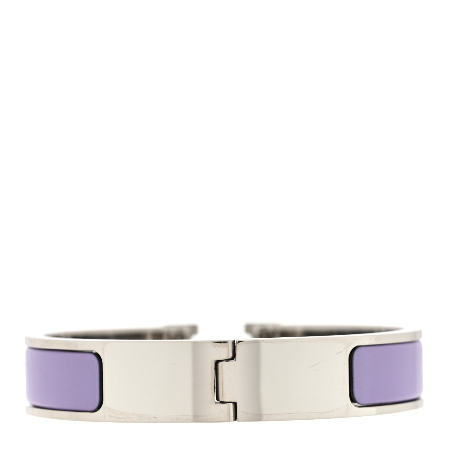 Hermes Enamel Narrow Clic Clac H Bracelet PM Parme 3 of 5