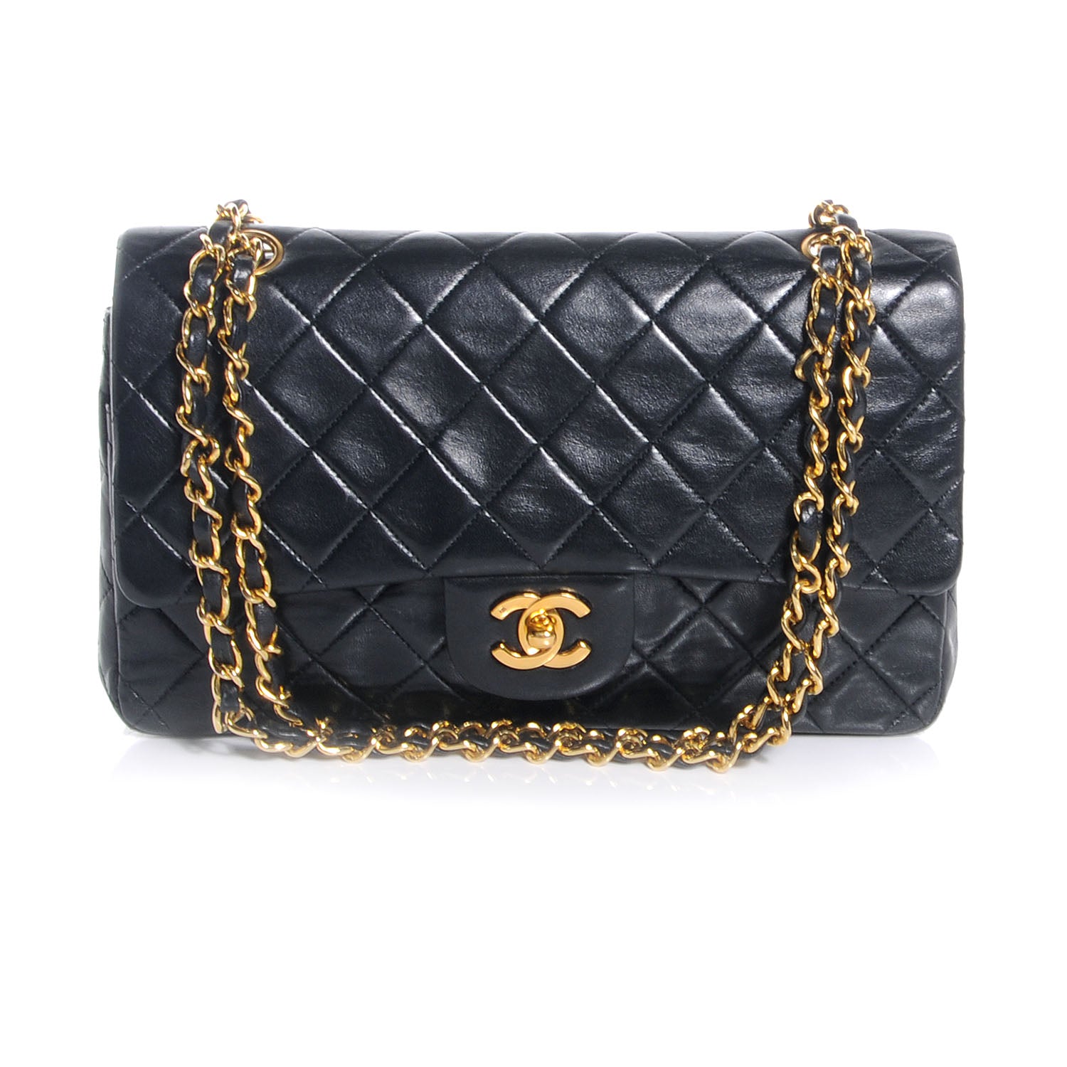 Chanel Lambskin Medium Double Flap Black 1 of 8