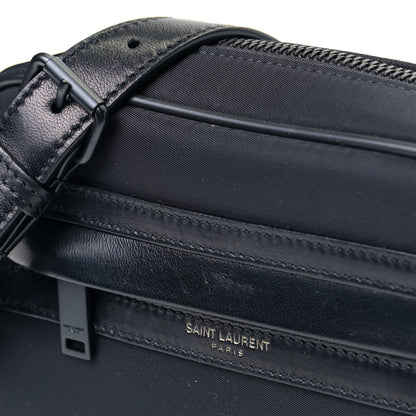 Saint Laurent Lambskin Nylon Small Camp Camera Bag Black 6 of 6