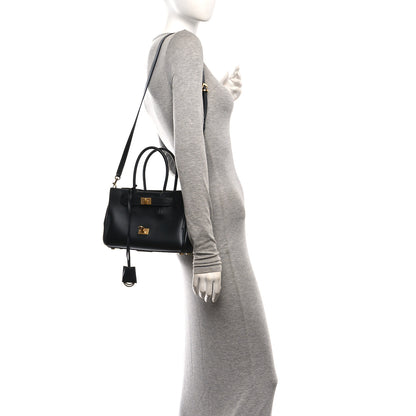 Balenciaga Smooth Calfskin Mini Bel Air Carry All Bag Black 2 of 9