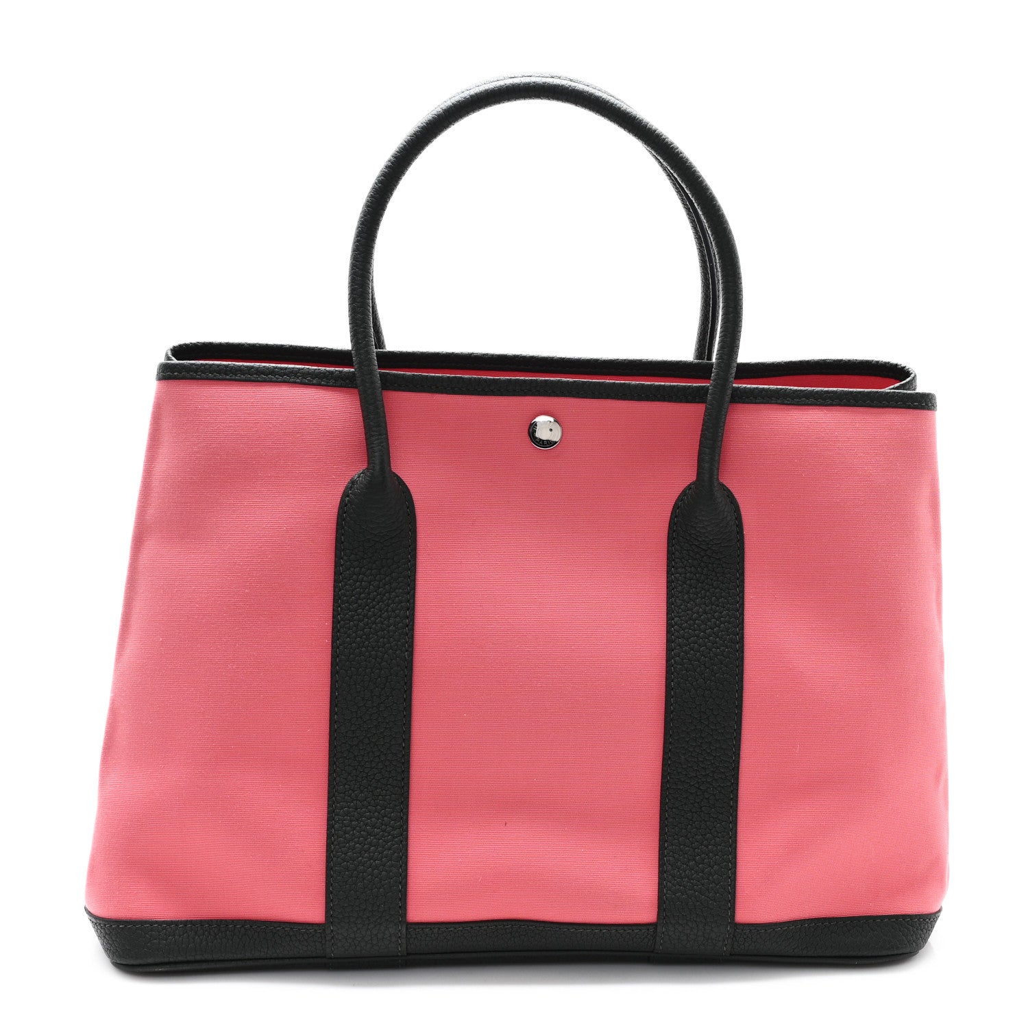 Hermes Toile Negonda Garden Party Tote 36 MM Rose Azalee Vert Fonce 1 of 10