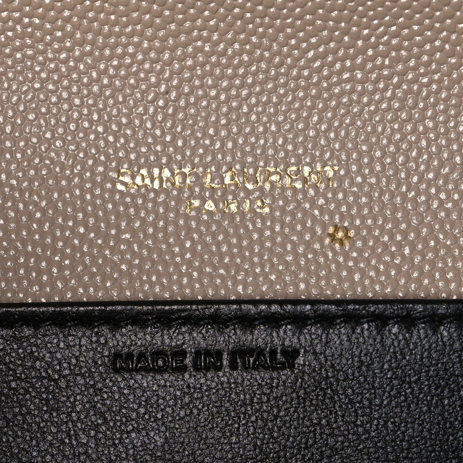 Saint Laurent Grain De Poudre Monogram Uptown Chain Wallet Dark Beige 7 of 11