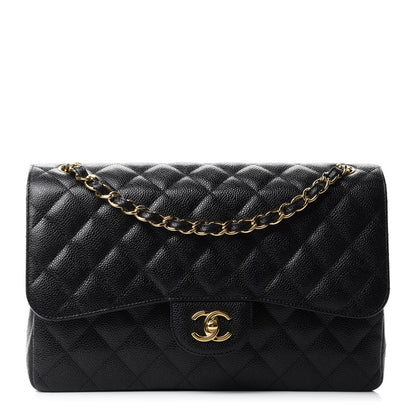 Chanel Caviar Quilted Jumbo Double Flap Black 1 of 12
