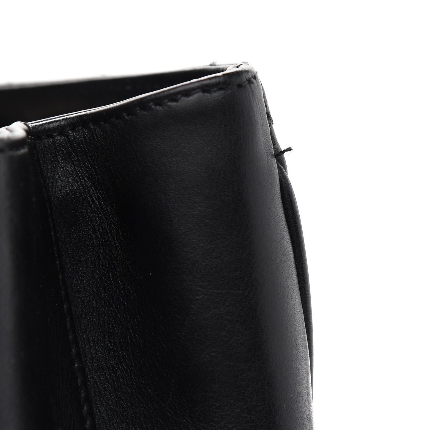 Smooth Calfskin Matelasse Chevron Monogram Shopping Bag Black