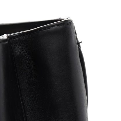 Saint Laurent Smooth Calfskin Matelasse Chevron Monogram Shopping Bag Black 11 of 13