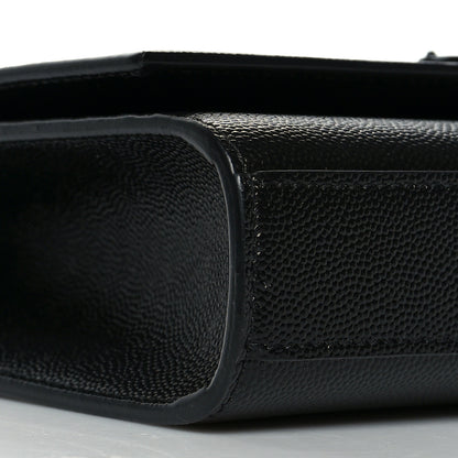 Saint Laurent Grain De Poudre Small Monogram Kate Satchel Black 8 of 9