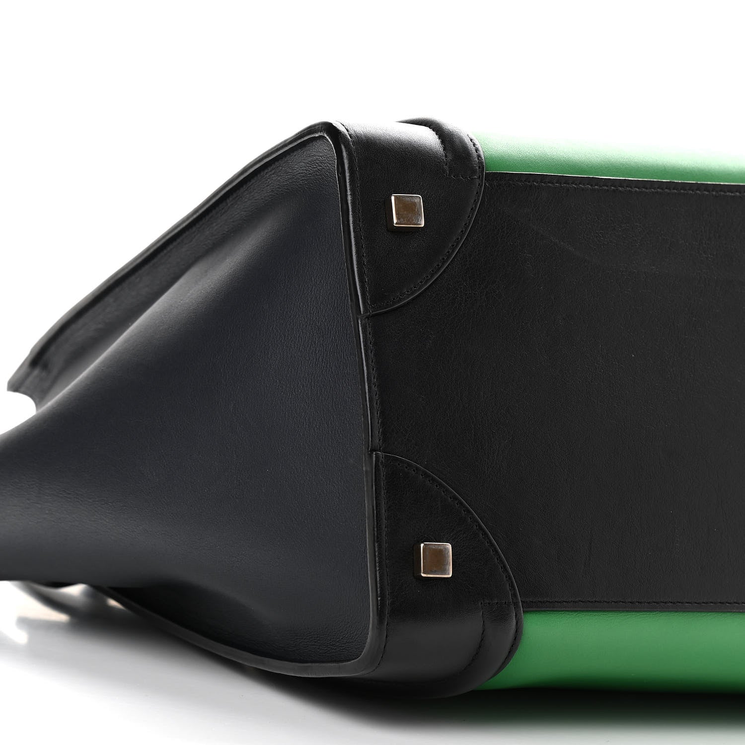 Celine Smooth Calfskin Mini Bi-Color Luggage Grass 8 of 11