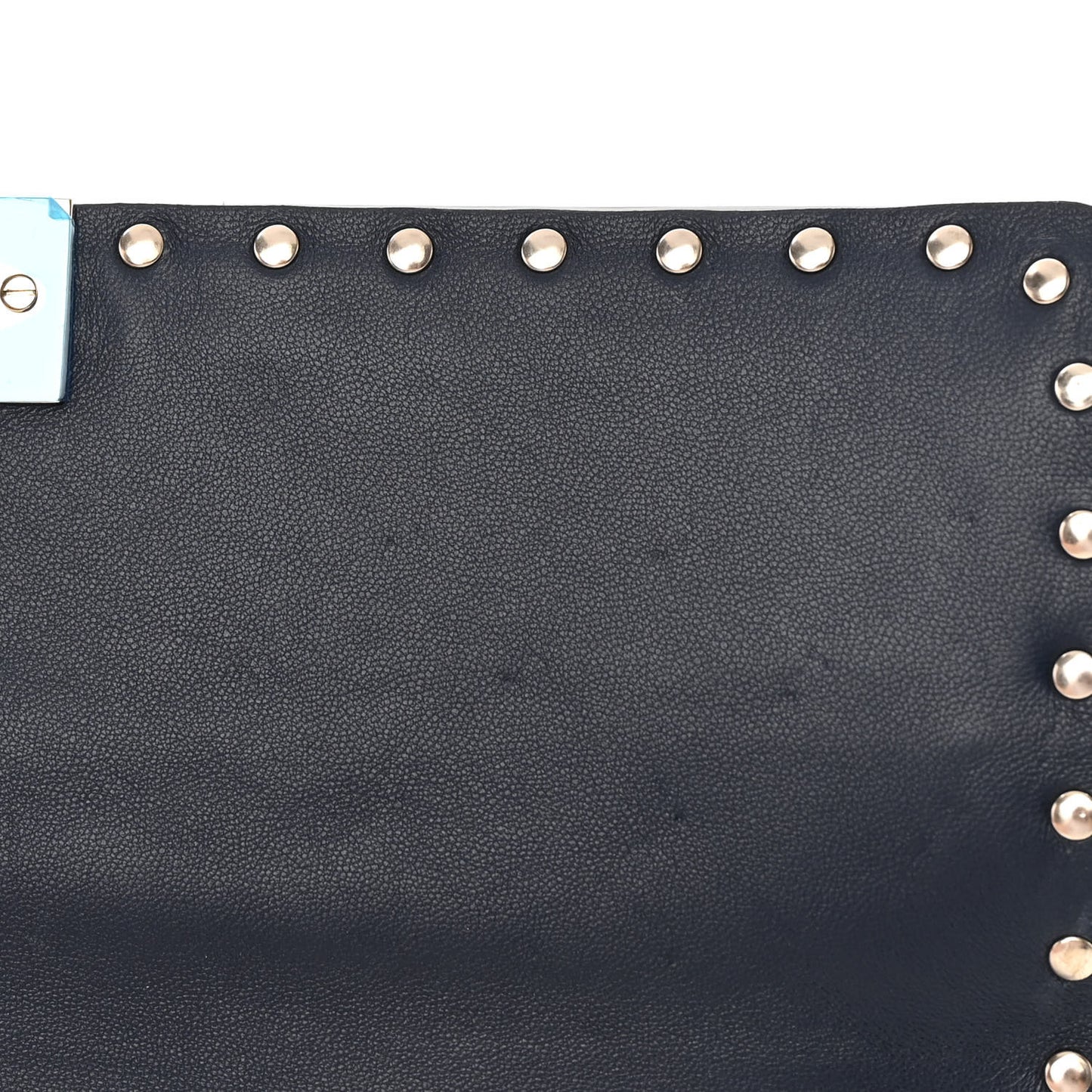 Nappa Large Rockstud Spike Shoulder Bag Marine